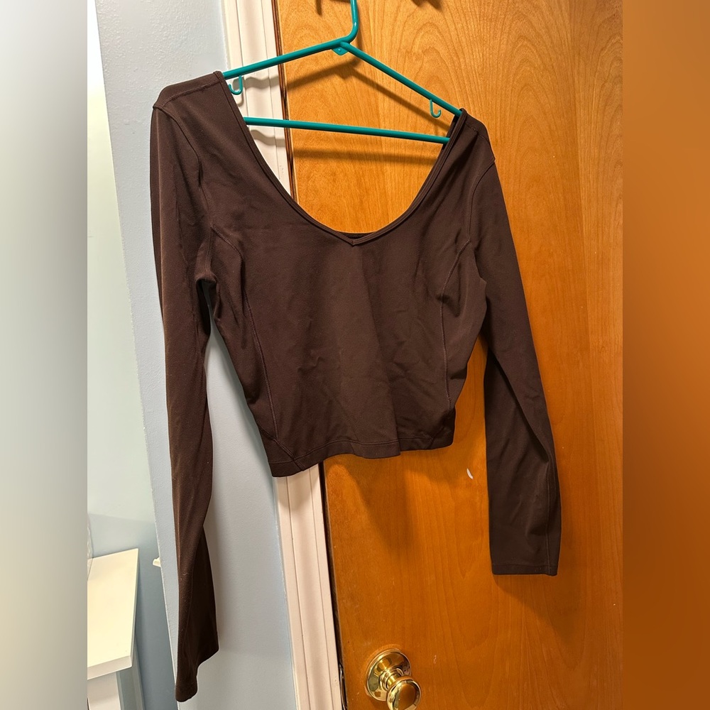 Lululemon Align long Sleeve Tee Shirt size 8 French Press